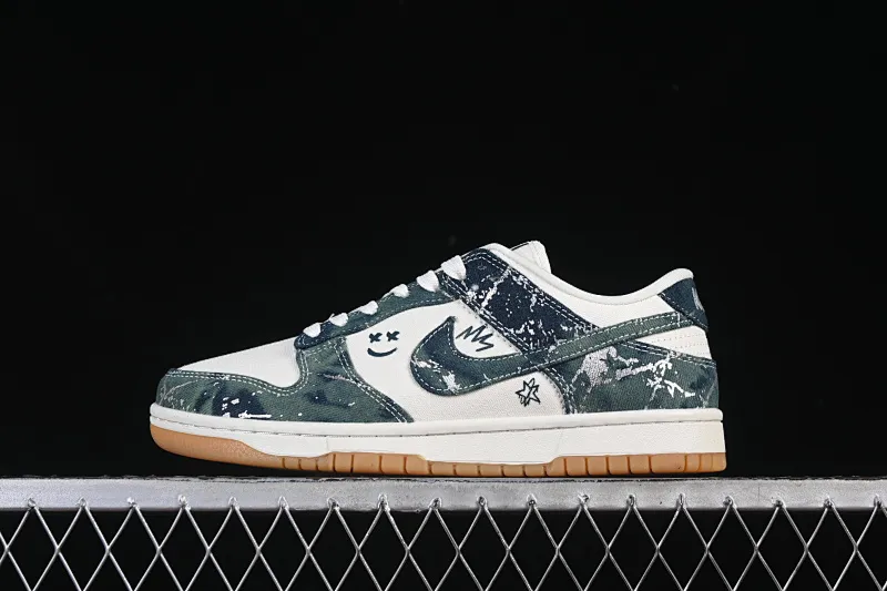 All categories Nk SB Dunk Series Nk SB Dunk Low High-end customized low-top sneakers Nike SB Dunk Low Military green fabric High-end customized low-top casual sneakers SC0601-464